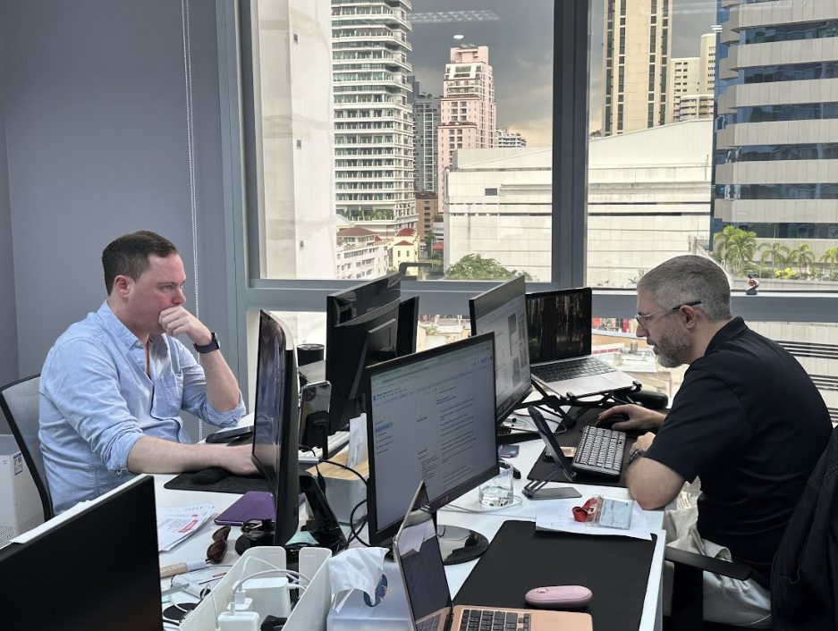 Adfinity team reviewing SEO strategy and analytics